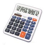 OSALO OS-6M Calculadora de escritorio de oficina de 12 dígitos Calculadora de energía dual solar - Imagen 2