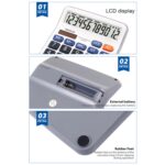 OSALO OS-6M Calculadora de escritorio de oficina de 12 dígitos Calculadora de energía dual solar - Imagen 5