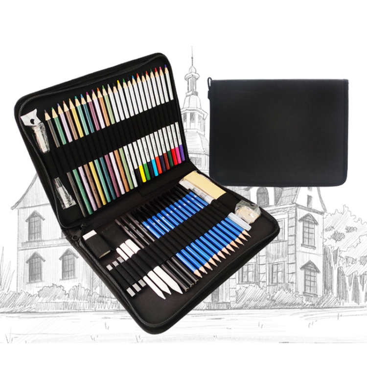 TBD0603675204.jpg Juego de lápices de colores para bocetos Kit de dibujo para estudiantes de arte, 50pcs/set - Imagen 1