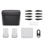 El kit Fly More Plus original para DJI Mini 3 Pro contiene baterías de 3850 mAh, hélices y un centro de carga.