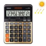 OSALO OS-3TV Calculadora de escritorio con fuente de alimentación dual solar con pantalla LCD de 12 dígitos
