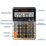 OSALO OS-3TV Calculadora de escritorio con fuente de alimentación dual solar con pantalla LCD de 12 dígitos - Imagen 5