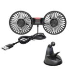 F4206 Ventosa Ventilador USB de doble cabeza para coche, F4206 - Imagen 2
