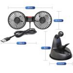 F4206 Ventosa Ventilador USB de doble cabeza para coche, F4206 - Imagen 3