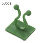 50 Uds. De ganchos autoadhesivos para fijar plantas de vid con hebilla para pared trepadora, Medium