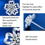 XEA011 Pendientes Sakura Pendientes de flor de aguja de plata 925, XEA011 - Imagen 2