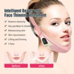 Instrumento de adelgazamiento facial EMS de microcorriente, instrumento de belleza para rejuvenecimiento de la piel con luz de Color rojo y azul inteligente, (Green), (Pink) - Imagen 3