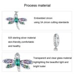 Accesorio de joyería con cuentas de libélula de circón de plata esterlina - Imagen 3