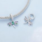 Accesorio de joyería con cuentas de libélula de circón de plata esterlina - Imagen 4