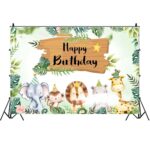Animal niños cumpleaños fiesta telón de fondo tela tapiz decoración telón de fondo Banner tela, 210x150cm
