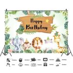 Animal niños cumpleaños fiesta telón de fondo tela tapiz decoración telón de fondo Banner tela, 210x180cm - Imagen 3