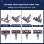 Para aspiradora Dyson V10 / V11 100W Cabezal de succión de alto torque Ruedas en V - Imagen 5