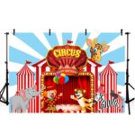 2 piezas telón de fondo de circo decoraciones de fiesta de carnaval Banner para cumpleaños, 180 x 120cm