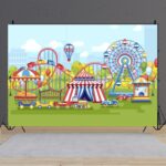 150 x 100 cm Circo Parque de atracciones Rueda de la fortuna Fotografía Tela de fondo, MDA18301