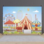 150 x 100 cm Circo Parque de atracciones Rueda de la fortuna Fotografía Tela de fondo, MDA40715