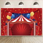 Escenas decorativas de tela de fondo de fotografía de fiesta de espectáculo de payaso de circo de 150x100 cm