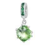 S925 Plata esterlina Green Tree Life DIY Colgante Pulsera Accesorios, BSC896
