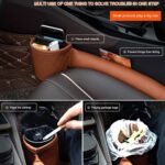 Bolsa de almacenamiento de desechos para tapones a prueba de fugas para asientos de automóviles, Brown Co-pilot - Imagen 4