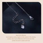 Collar de moissanita con gota de agua chapada en plata esterlina - Imagen 5