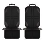 2 protectores de asiento de coche para niños, material base antideslizante + tela impermeable 600D., Red Line