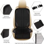 2 protectores de asiento de coche para niños, material base antideslizante + tela impermeable 600D., Red Line - Imagen 4