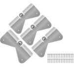 Bisagra de extensión de canalón Bisagra abatible de extensión de bajante para bajante rectangular o cuadrado, 4pcs