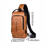 WEIXIER X318 Mochila pequeña antirrobo impermeable para hombre de un solo hombro - Imagen 5