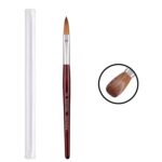 Pincel Kolinsky para uñas con mango de madera roja, No. 16