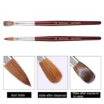 Pincel Kolinsky para uñas con mango de madera roja, No. 16 - Imagen 4