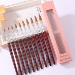 Pincel Kolinsky para uñas con mango de madera roja, No. 16 - Imagen 6