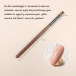 Juego de bolígrafos para decoración de uñas marrón, herramientas de dibujo coloridas, Flat Head Fen - Imagen 2