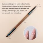 Juego de bolígrafos para decoración de uñas marrón, herramientas de dibujo coloridas, Double Head Pen - Imagen 2