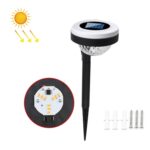 Luz de enchufe de tierra de fuente de luz dual LED solar para exteriores, JG04803 Flame
