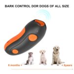 Entrenador ultrasónico para mascotas, ahuyentador de perros sónico de mano, entrenador electrónico portátil para perros, D2 - Imagen 4