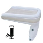 Cama inflable para bebés de viaje al aire libre, cama plegable trasera para niños, colchón inflable para aviones, Gray+Inflator