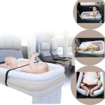 Cama inflable para bebés de viaje al aire libre, cama plegable trasera para niños, colchón inflable para aviones, Gray+Inflator - Imagen 11