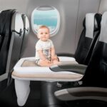 Cama inflable para bebés de viaje al aire libre, cama plegable trasera para niños, colchón inflable para aviones, Gray+Storage Bag - Imagen 12