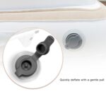 Cama inflable para bebés de viaje al aire libre, cama plegable trasera para niños, colchón inflable para aviones, Gray+Inflator - Imagen 6