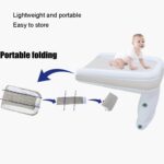 Cama inflable para bebés de viaje al aire libre, cama plegable trasera para niños, colchón inflable para aviones, Gray+Storage Bag - Imagen 7