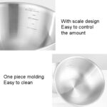 Lavabo de cocina de acero inoxidable 304 con ensaladera de lavabo de mezcla espesante de escala, 16cm - Imagen 4