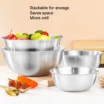 Lavabo de cocina de acero inoxidable 304 con ensaladera de lavabo de mezcla espesante de escala, 26cm - Imagen 7