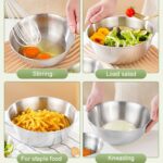 Lavabo de cocina de acero inoxidable 304 con ensaladera de lavabo de mezcla espesante de escala, 26cm - Imagen 10