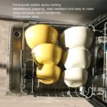 Cuenco de acero inoxidable 304 para platos de grado alimenticio, cuenco agitador para hornear verduras, lavabo de madera de sándalo, 22cm (Yellow) - Imagen 6