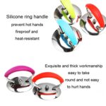 5 uds. De accesorios universales para utensilios de cocina con mango de tapa de olla de silicona, Blacks Silicon Ring - Imagen 3