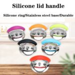 5 uds. De accesorios universales para utensilios de cocina con mango de tapa de olla de silicona, Blacks Silicon Ring - Imagen 5