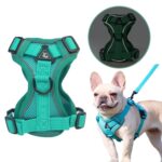 Arnés de chaleco para mascotas + Juego de cuerdas de tracción Arnés reflectante transpirable para perros y gatos, M - Imagen 2