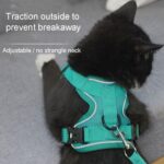 Arnés de chaleco para mascotas + Juego de cuerdas de tracción Arnés reflectante transpirable para perros y gatos, L - Imagen 7