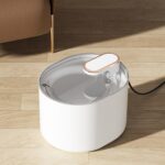 Dispensador de agua eléctrico para mascotas de 3L, fuente de agua automática para gatos, cuenco alimentador de agua silencioso, Upgrade Motor White
