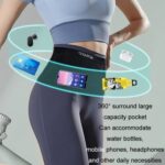 COOLFCA Fitness al aire libre deportes antideslizante transpirable teléfono móvil riñonera, 14x35cm - Imagen 7