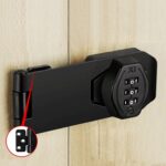 Instalación de tornillos Cerradura de combinación de puerta de gabinete Cerradura de cajón antirrobo, Three Hole 4 inch Black